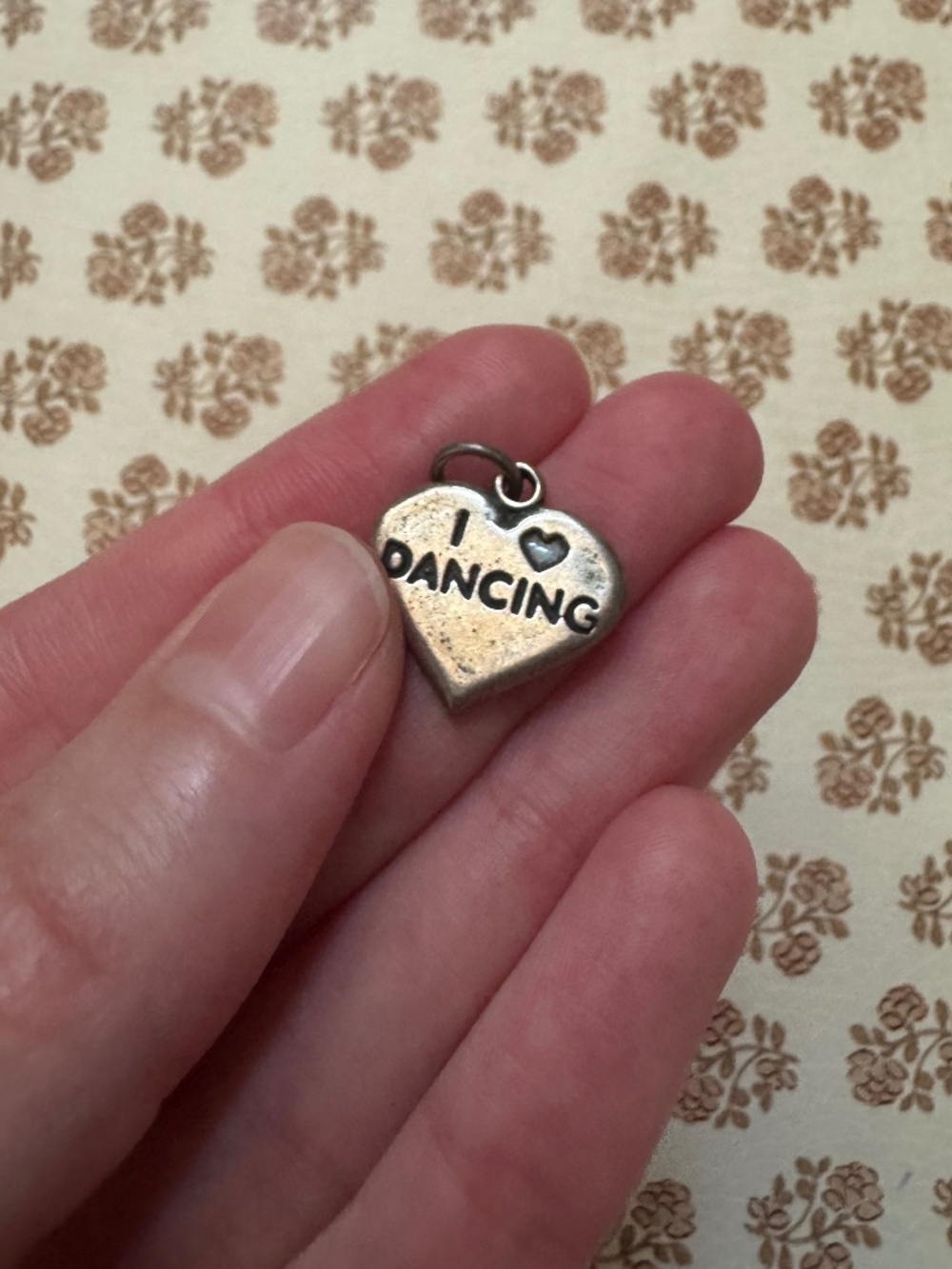 925 Sterling Silver I Love Dance Ballet Necklace Charm